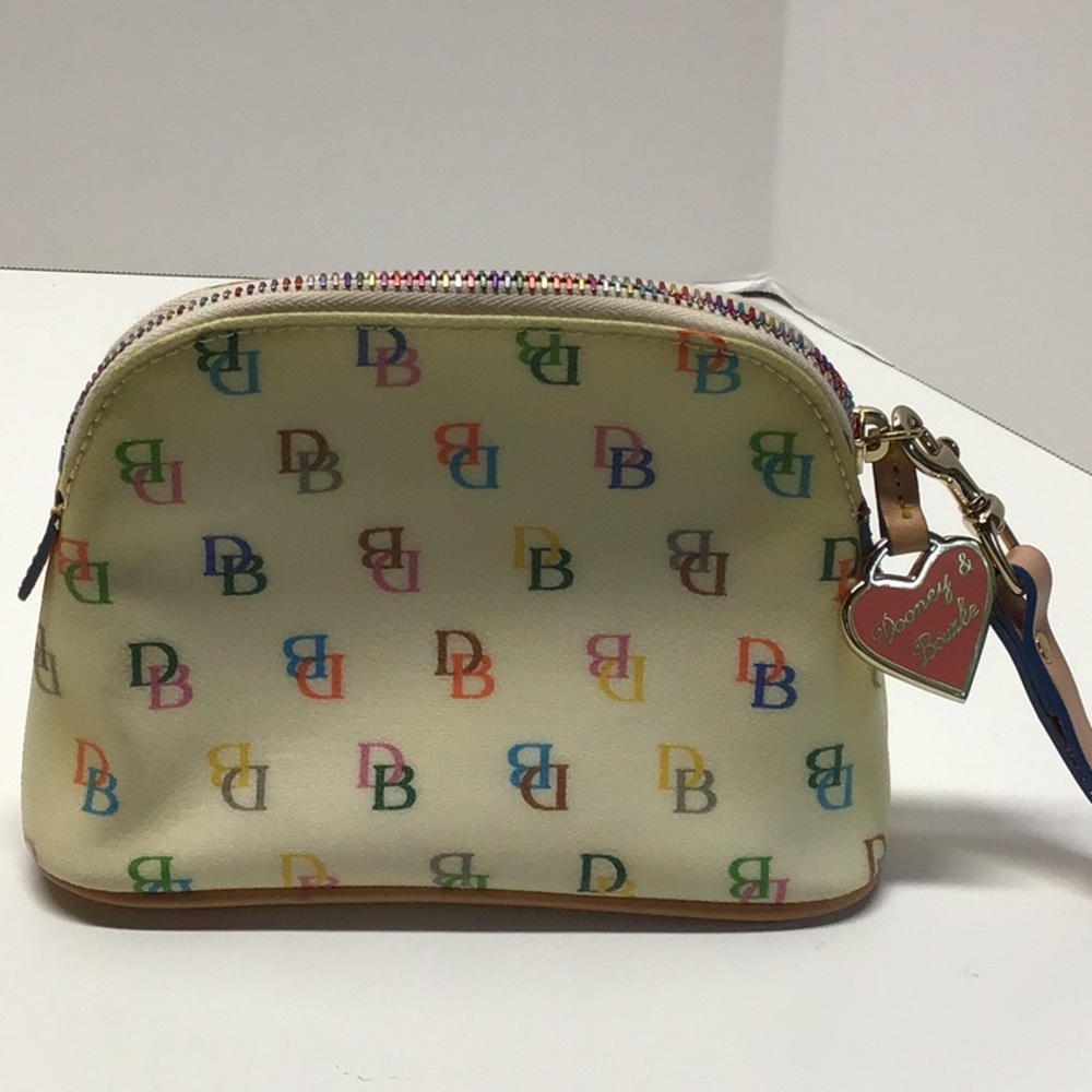 Dooney and Bourke Rainbow Coated Canvas Wristlet